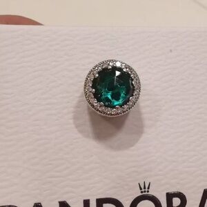 Pandora Green and Silver charm